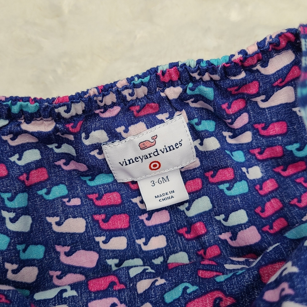 Vineyard Vines baby girl whale ruffle romper size 3-6 months - Picture 3 of 4